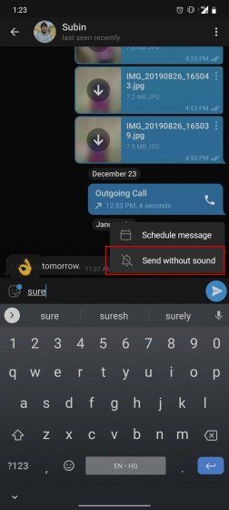 ترفندهای تلگرام و ارسال پیام‌ها به صورت بیصدا